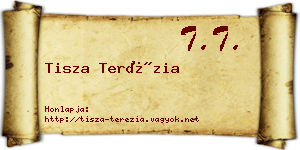 Tisza Terézia névjegykártya